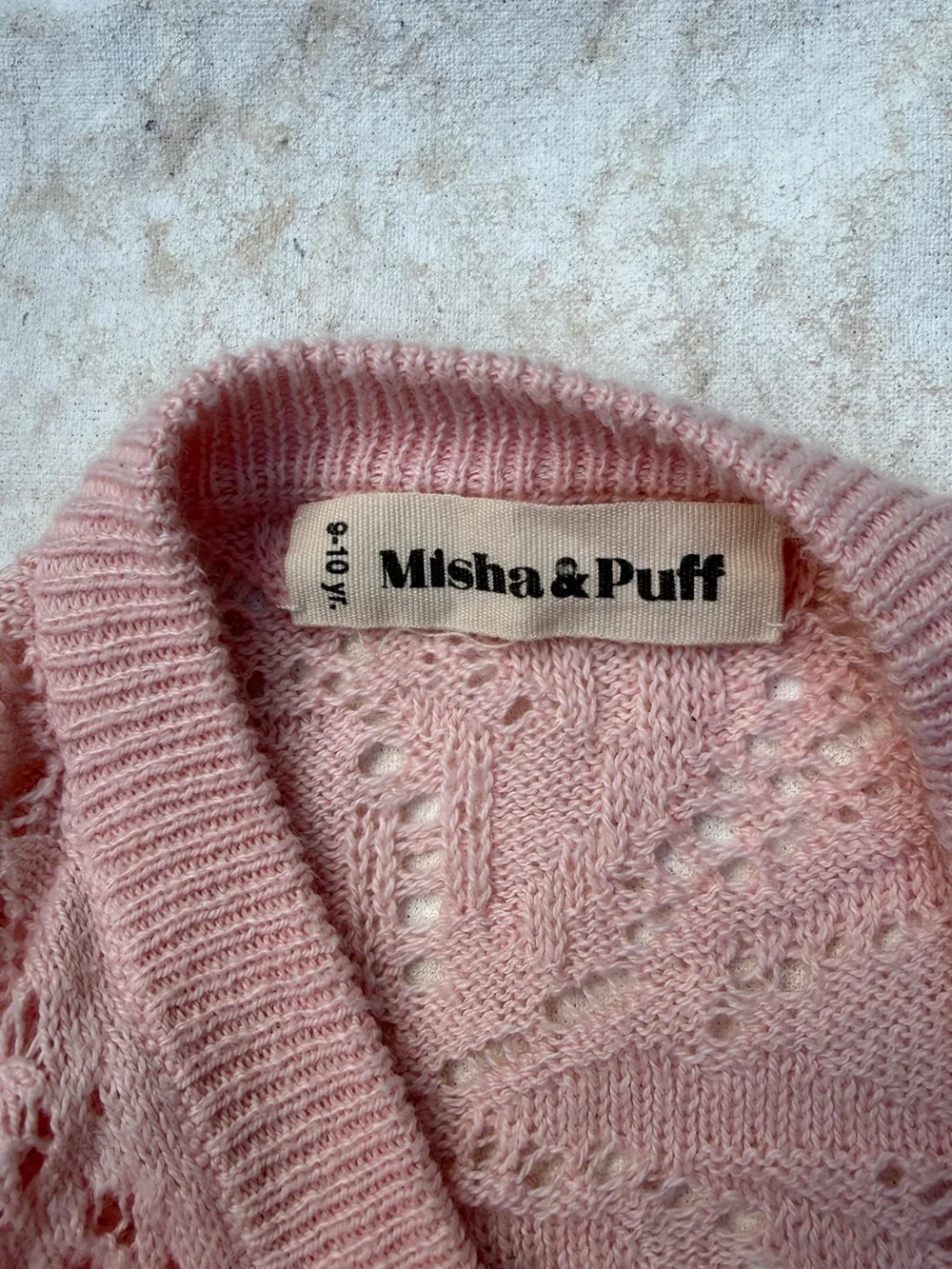 Misha & Puff Pink Lace Knit Cardigan